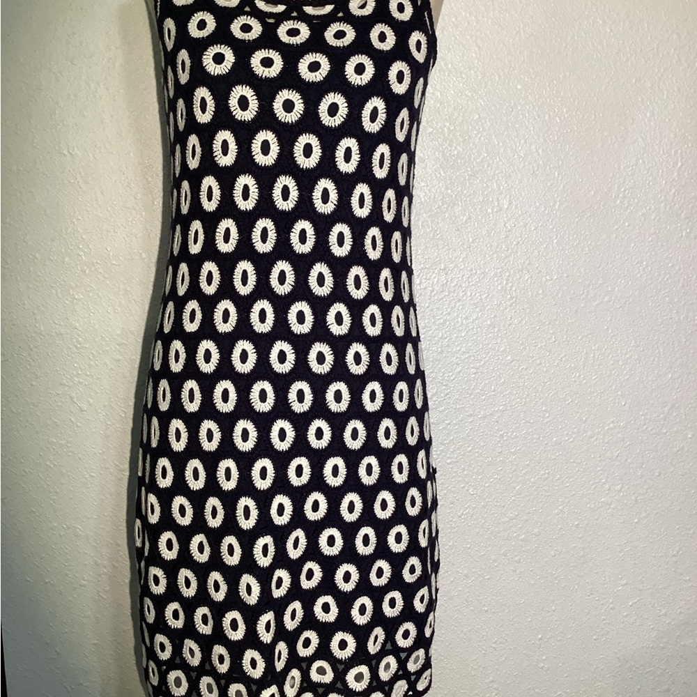 Boden Elana Blue and White Crochet Dress size 8 - Picture 9 of 12